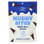 Front of Muddy Bites Waffle Cone Snacks Cookies N Cream - Waffle Cone Snacks - Chocolate Waffle Cone Bites - End Of Ice Cream Cone Snack