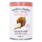 Front of Earth’s Choice Organic Coconut Milk - Coconut Milk Without Guar Gum - Best Vegan Milk - Dairy Free Milk