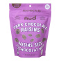 Front of Nud Organic Dark Chocolate-Covered Raisins - Paleo Snack - Grain Free Snack - Gluten Free Snack