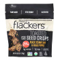 Front of Flackers toasted Flax Seed Crisps Black Sesame & Black Pepper