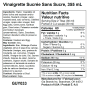 Nutrition of G Hughes Sugar Free Sweet Vinaigrette, 355mL