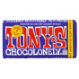 Front of Tony's Chocolonely Dark Chocolate Caramel Pretzel