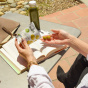 Lifestyle 1 of Poshi Pitted Green Olives Snack - Olive Snack Pack - Manzanilla Olives - Olives For Charcuterie Boards