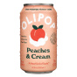 Front of OLIPOP Low Sugar Prebiotic Sparkling Tonic Peaches & Cream - Olipop Sparkling Tonic - Prebiotic Soda - Healthy Soda Alternatives