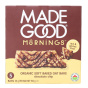 Front of MadeGood Mornings Gluten-Free Soft-Baked Oat Bars Chocolate Chip, 5 Bars