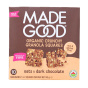 MadeGood Organic Crunchy Granola Squares Oats & Dark Chocolate, 5 Packs Front