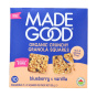 MadeGood Organic Crunchy Granola Squares Blueberry & Vanilla, 5 Packs Front