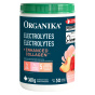 Front of Organika Electrolytes + Enhanced Collagen Juicy Strawberry Peach - Electrolyte Drink - Best Electrolyte Drink - Natural Electrolyte Drink