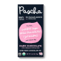 Front of Pascha Black Bar 100% Cacao Dark Chocolate with Cocoa Nibs, 80g