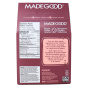 Back of MadeGood Allergen Free Cookies Double Chocolate - Healthy Vegan Cookies - Gluten Free Cookies - Allergen Free Cookies