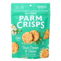 Front of ParmCrisps Sour Cream & Onion Cheese Crisps - Keto Cheese Crisps - Low Carb Cheese Crisps - Cheese Crackers