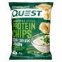 Front of Quest Protein Tortilla Chips Sour Cream & Onion - High Protein Chip - Low Sugar Tortilla Chip - Gluten Free Tortilla Chip