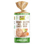 Front of RiceUP Brown Rice Cakes Quinoa Chia Puffed Rice Cakes