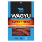 Front of Riz Wagyu Beef Jerky Keto Beef Jerky Halal Wagyu Jerky Sweet Heat Beef Jerky