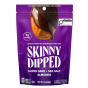 Front of Skinny Dipped Almonds Super Dark + Sea Salt - Low Sugar Snacks - Chocolate Covered - Dark Chocolate Covered Almonds