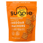Front of Sunnie Snacks Gluten-Free Grain Free Crackers Cheddar - No Gluten Crackers - Crackers Without Gluten - Cassava Flour Crackers