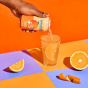 Lifestyle of Spindrift Soda Orange Vanilla - Real Fruit Soda - Gluten Free Sparkling Soda - No Added Sugar Soda