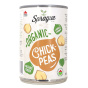 Front of Sprague Organic Chickpeas Canned Chickpeas Pressure Cooked Chickpeas