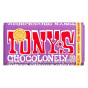 Front of Tony's Chocolonely Chocolate Bar Milk Chocolate With Chocolate Chip Cookie Bar