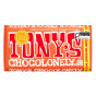 Front of Tony's Chocolonely Milk Chocolate Caramel Sea Salt - Fair Trade Chocolate - Best Chocolate Canada