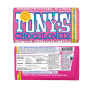 Front and Back of White Chocolate Raspberry Popping Candy