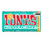 Front of Tony's Chocolonely Chocolate Bar Everything Chocolate Bar With Caramel Pretzel Almond Nougat Sea Salt