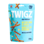 Front of Twigz Baked Craft Pretzels Buttery Herb & Garlic - Twigz Canada Twist Pretzels - Pretzel Snacks - Baked Pretzels - Garlic Pretzels