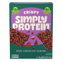 Front of Simply Protein Gluten Free Crispy Snack Bars Dark Chocolate Almond, 4 Pack