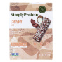 Front of Simply Protein Gluten Free Crispy Snack Bars Chocolate Coconut - Gluten Free Protein Bar - Vegan Protein Bar - Coconut Bar