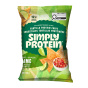 Front of Simply Protein Restaurant-Style Protein Tortilla Chips Hint Of Lime - High Protein Chips - Protein Tortilla Chips - Vegan Protein Chips - Gluten Free Protein Chips - Lime Chips