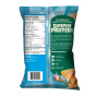 Back of Simply Protein Restaurant-Style Protein Tortilla Chips Sea Salt - High Protein Chips - Protein Tortilla Chips - Vegan Protein Chips - Gluten Free Protein Chips - Sea Salt