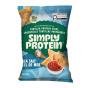 Front of Simply Protein Restaurant-Style Protein Tortilla Chips Sea Salt - High Protein Chips - Protein Tortilla Chips - Vegan Protein Chips - Gluten Free Protein Chips - Sea Salt