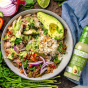 Lifestyle 1 of Primal Kitchen Cilantro Lime Dressing & Marinade - keto salad dressing - taco salad dressing - healthy salad dressing