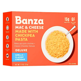 Banza Chickpea Pasta Shells + Classic Cheddar Deluxe at NaturaMarket
