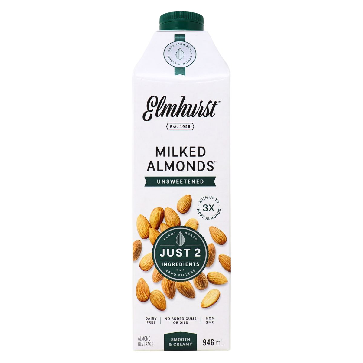 Elmhurst Unsweetened Almond Milk, 946ml