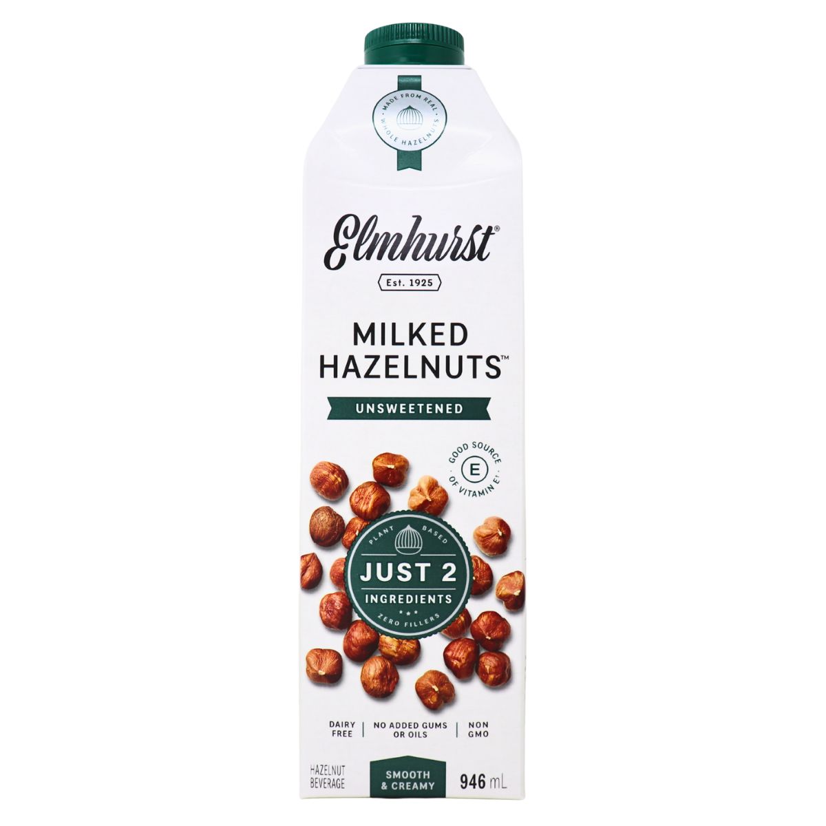 Elmhurst Unsweetened Hazelnut Milk, 946ml