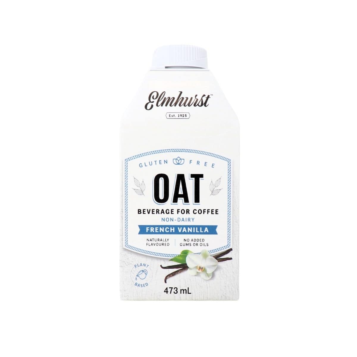 Elmhurst Plant-Based Oat Beverage For Coffee French Vanilla, 473ml