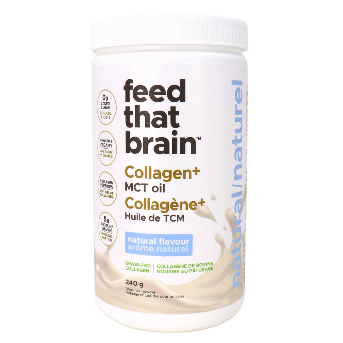 Feed That Brain Grass-Fed Collagen + MCT Oil Natural, 255g