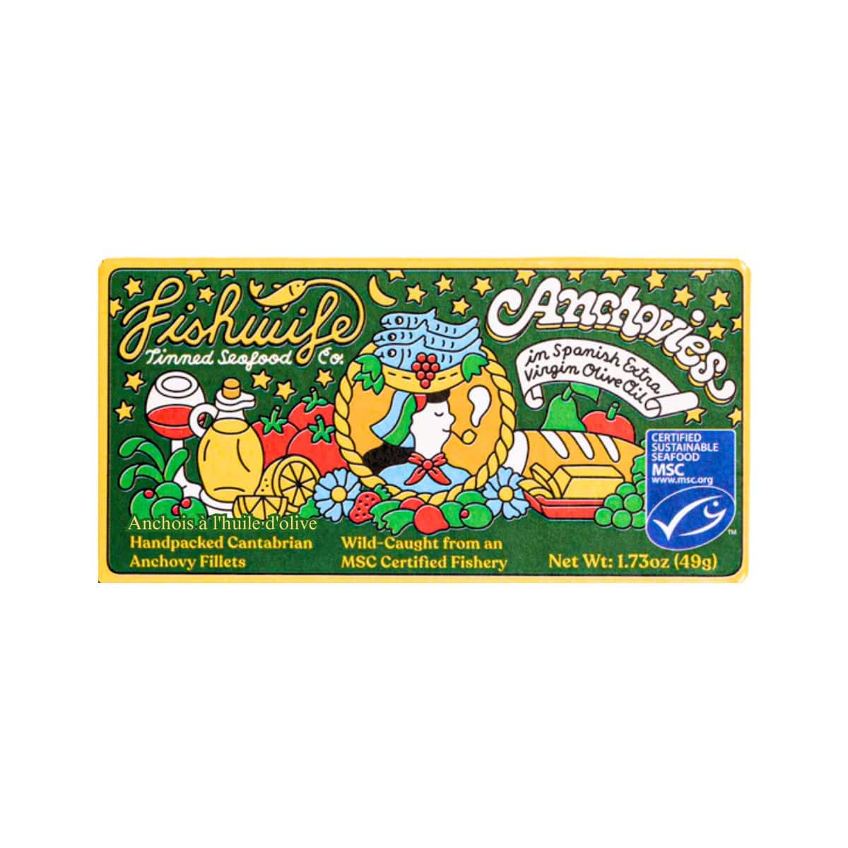 Fishwife Tinned Fish Cantabrian Anchovies In Extra Virgin Olive Oil, 49g