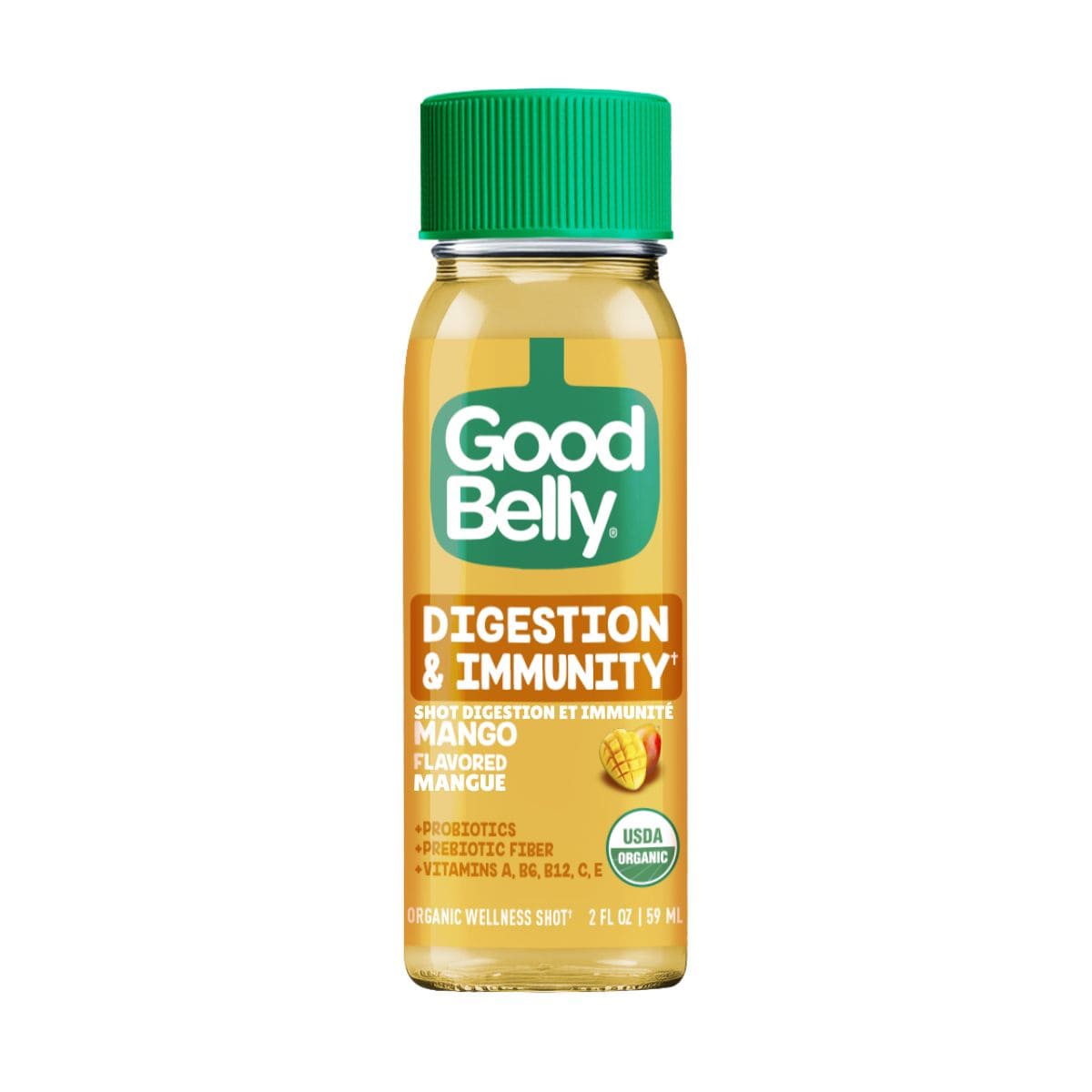 Good Belly Organic Digestion &amp; Immunity Wellness Shot Mango, 59 mL