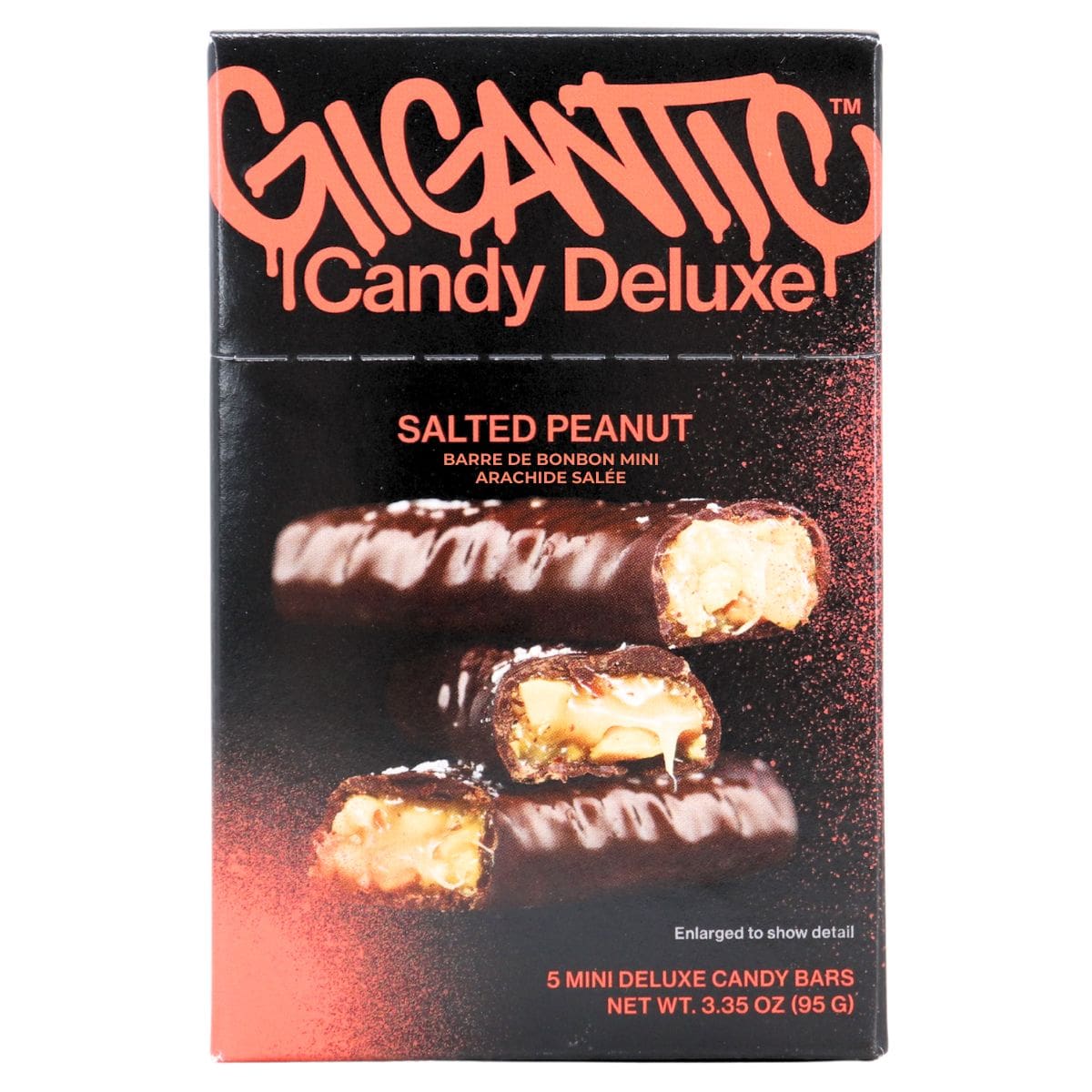 Gigantic Candy Deluxe Mini Chocolate Bars Salted Peanut, 5 bars