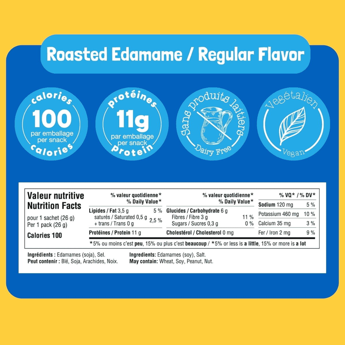 Go! Beanz High Protein Roasted Edamame Beans Snack Regular, 26g