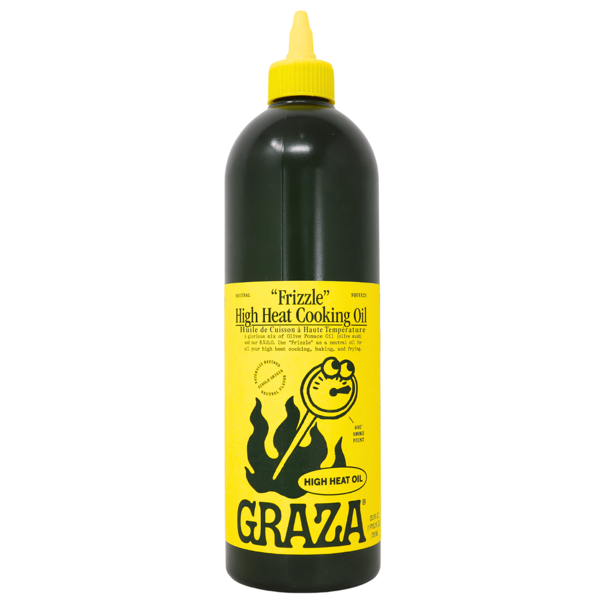 Graza Frizzle High Heat Cooking Oil Squeeze Bottle, 750 mL