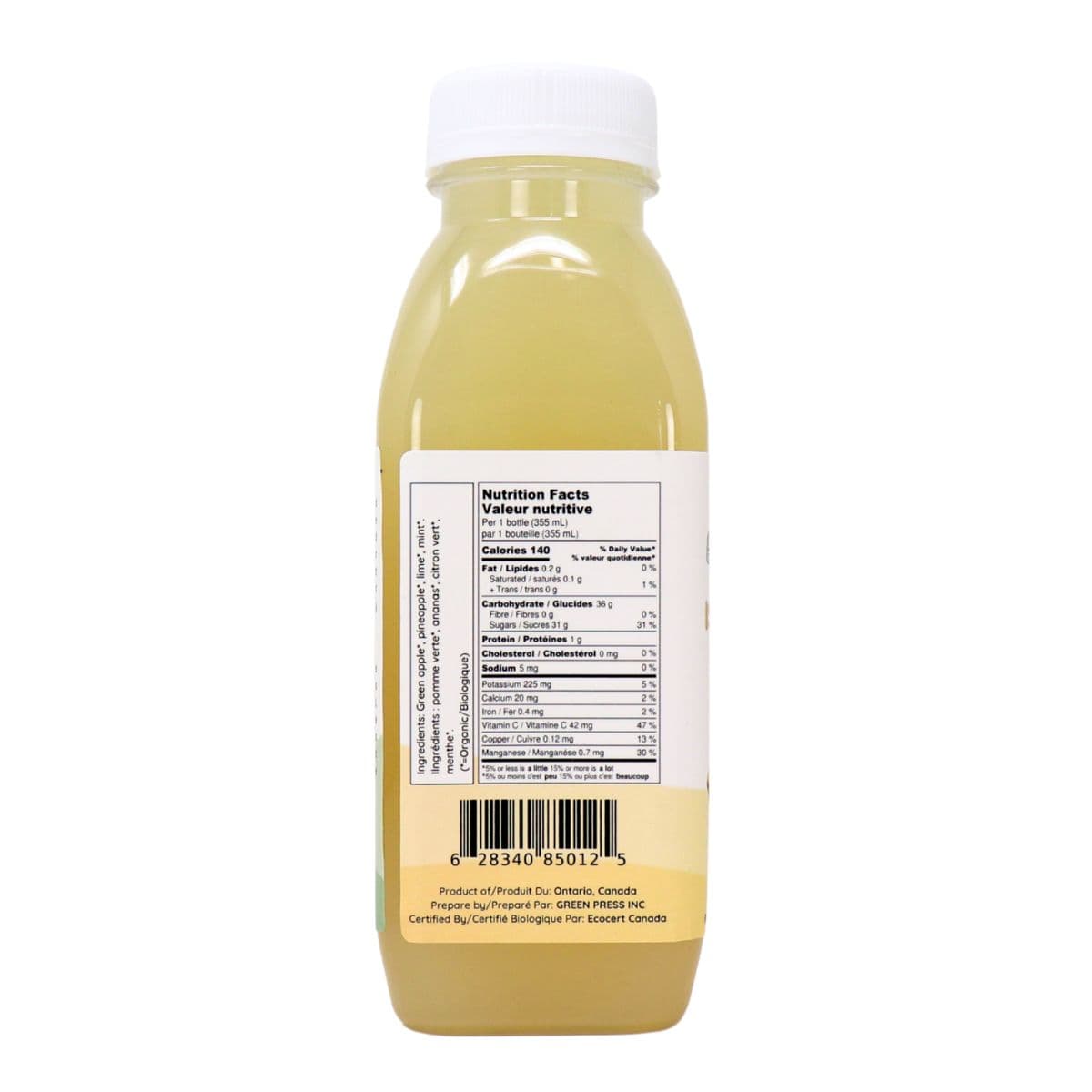 Green Press Organic Cold-Pressed Juice Island Breeze, 355 mL
