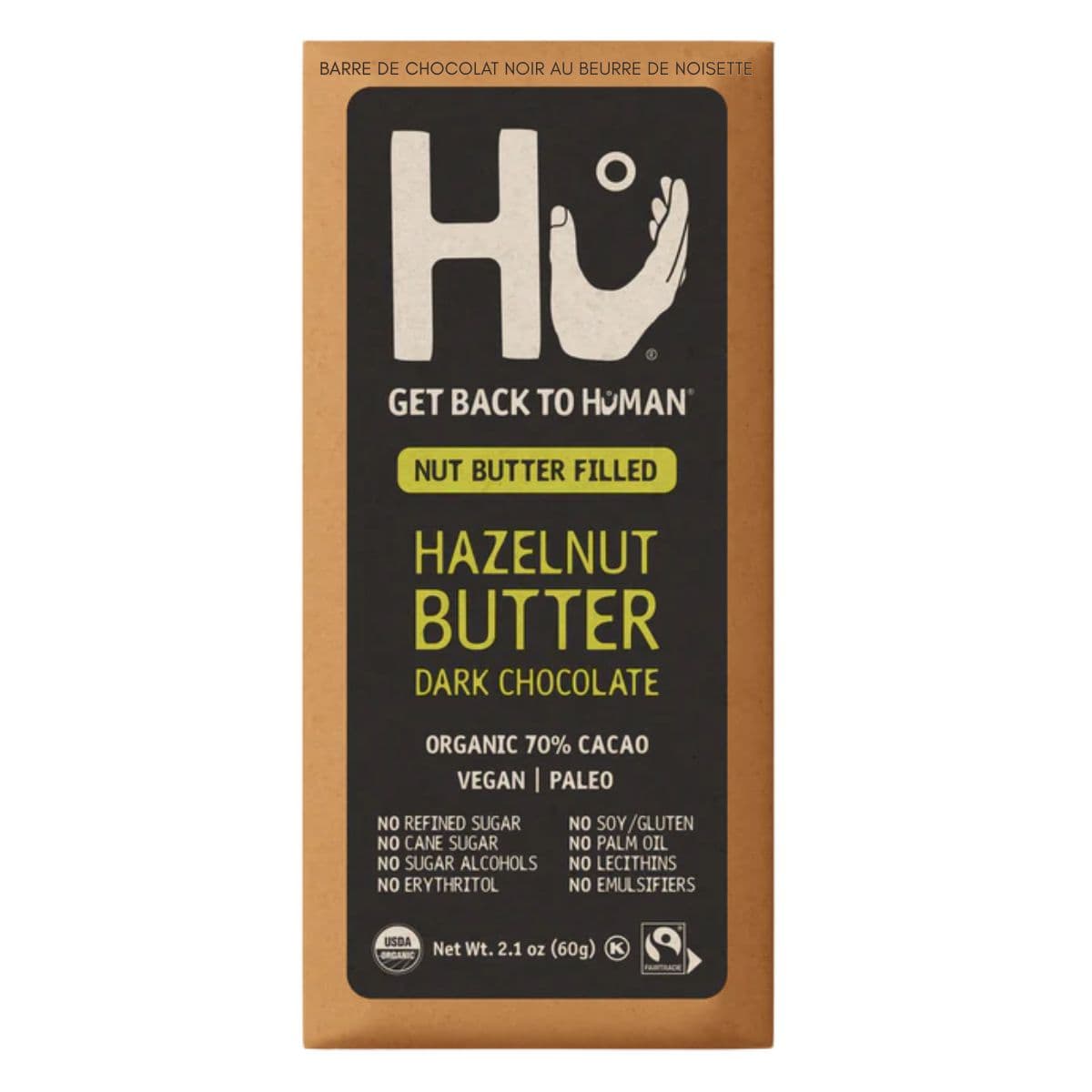 Hu Kitchen Hazelnut Butter Dark Chocolate Bar, 60g