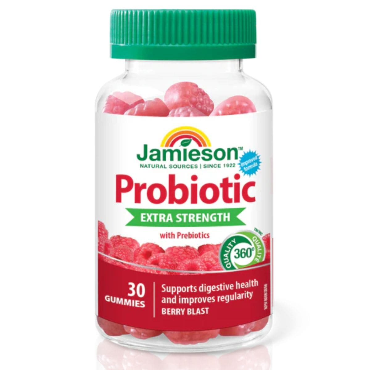 Jamieson Extra Strength Probiotic With Prebiotics Gummies Berry Blast, 30 Gummies