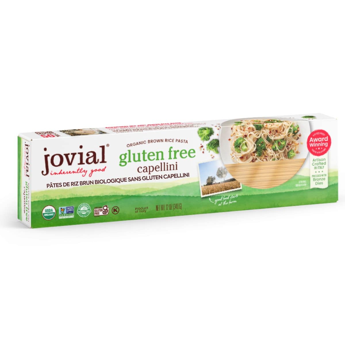 Jovial Gluten Free Organic Brown Rice Pasta Capellini, 340g