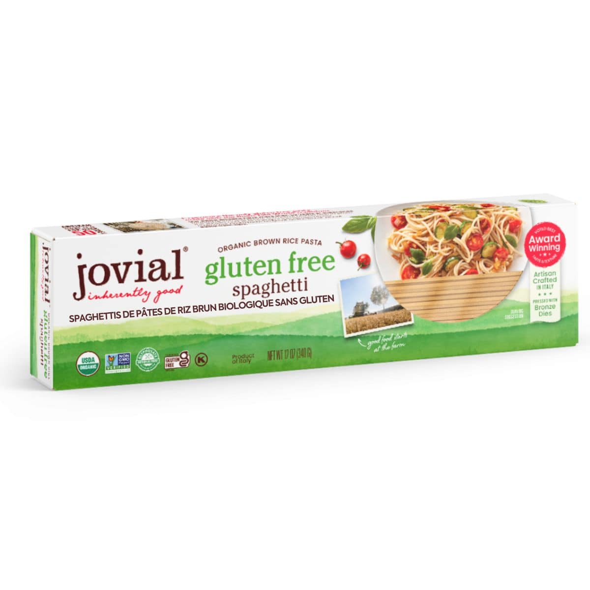 Jovial Gluten Free Organic Brown Rice Pasta Spaghetti, 340g