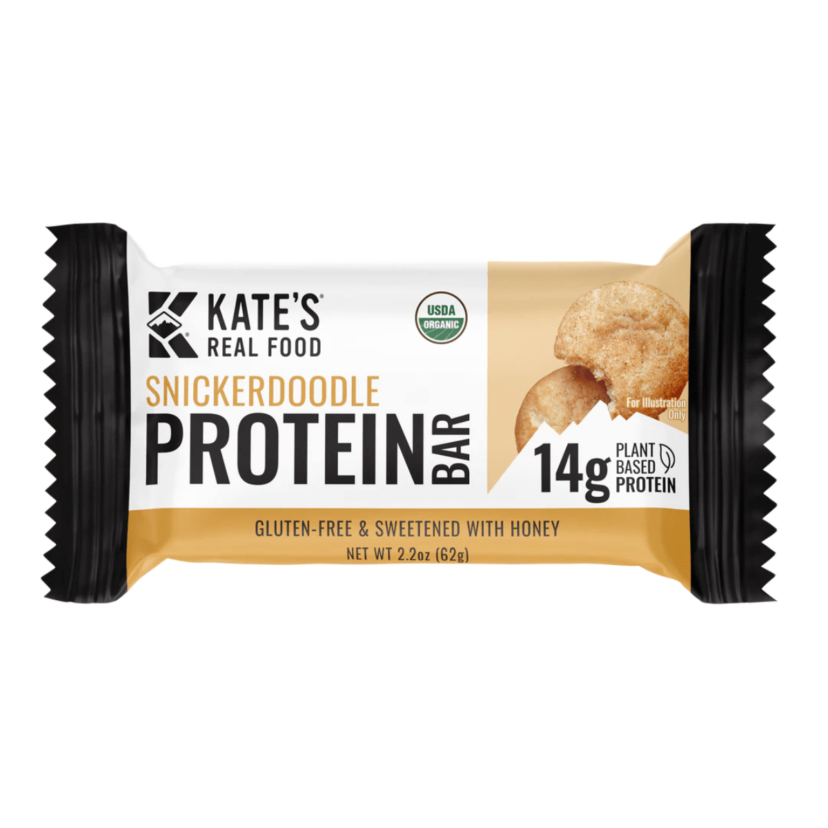 Kates Real Food Gluten-Free Protein Bar Snickerdoodle, 62g