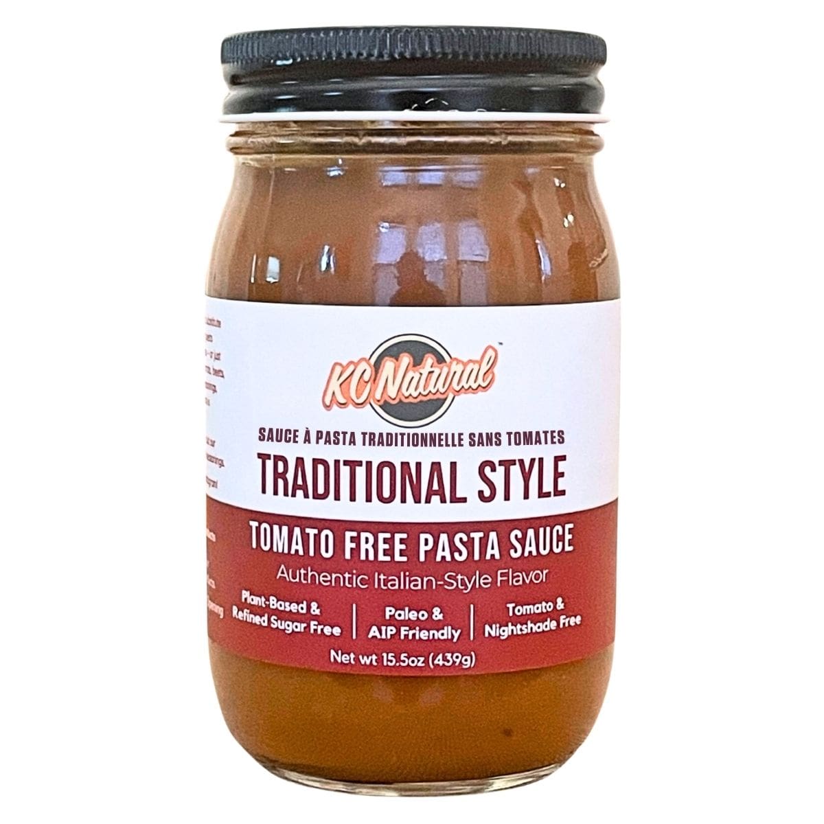 KC Natural Paleo &amp; AIP Tomato-Free Pasta Sauce Traditional, 439g